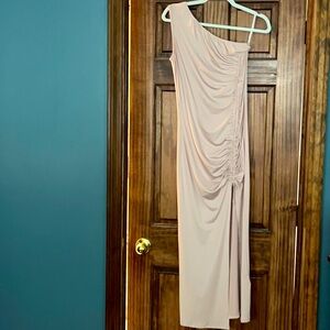 Gorgeous one-shoulder form fitting pink dress! Never worn!